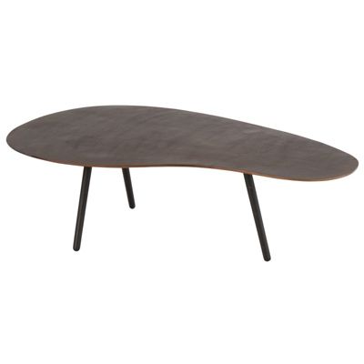 J-line Table Basse Design Goutte 120cm Marron - vue 2