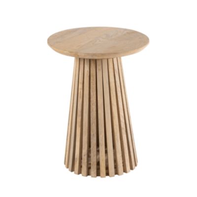 J-line Table d'Appoint Design en Bois Vincent 40cm Naturel Beige - vue 2