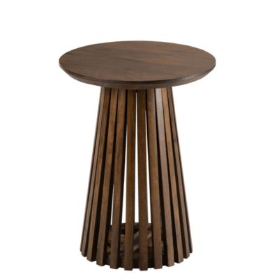 J-line Table d'Appoint Design en Bois Vincent 40cm Marron - vue 2