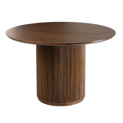 J-line Table de Repas Design en Bois Vincent 120cm Marron - vue 2