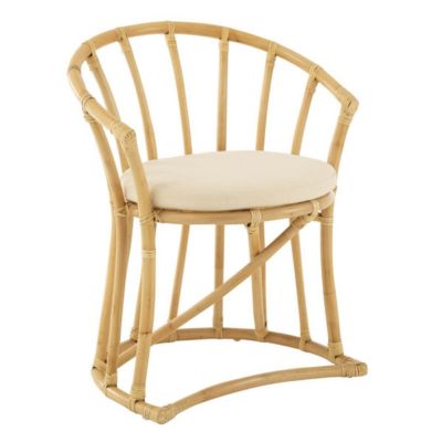 J-line Chaise Rotin & Coussin Howard 70cm Naturel Beige - vue 2