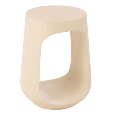 J-line Table d'Appoint Design en Bois Cave 46cm Beige - vue 2