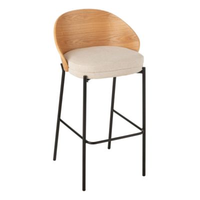 J-line Chaise de Bar Design Lone 97cm Naturel & Beige - vue 2
