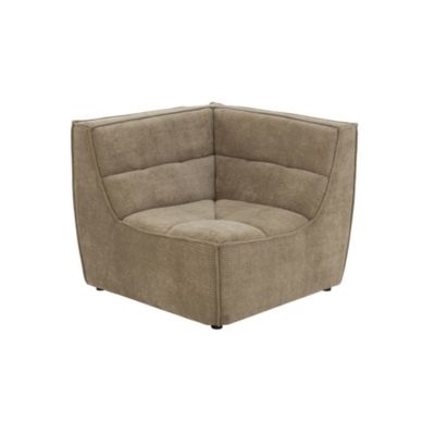 J-line Module Canapé d'Angle Matelassé Grid 98cm Marron - vue 2