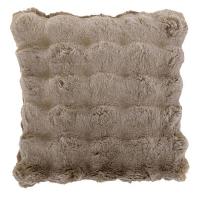 J-line Coussin Déco Uni Wave 45x45cm Marron - vue 2