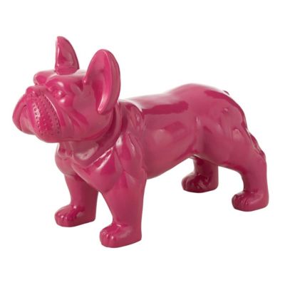 J-line Statue Déco Bulldog 88cm Rose - vue 2