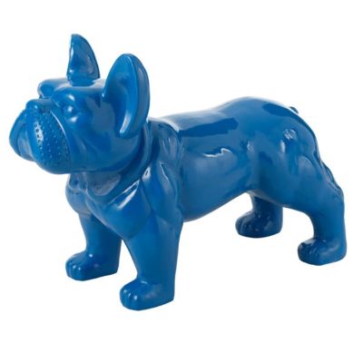 J-line Statue Déco Bulldog 88cm Bleu - vue 2