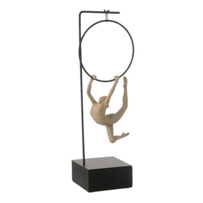 J-line Gymnaste Cerceau sur Socle Alpha 48cm Beige - vue 2