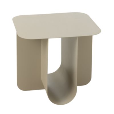 J-line Table d'Appoint Carrée en Métal Reva 39cm Argent - vue 2
