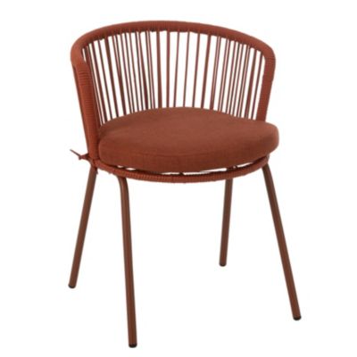 J-line Chaise Design Corde Toa 75cm Rouge - vue 2