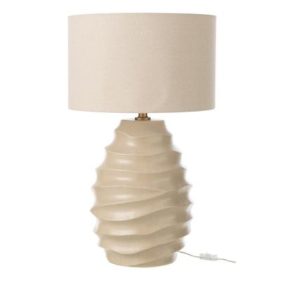 J-line Lampe à Poser en Céramique Vague 68cm Beige - vue 2