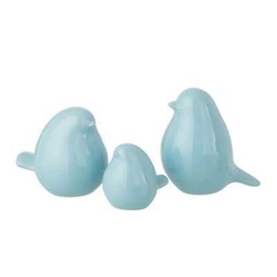 J-line Lot de 3 Oiseaux Déco en Porcelaine Envol 18cm - vue 2