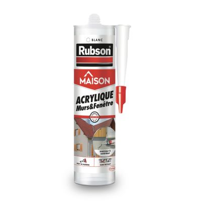Mastic Rubson Maison Acrylique Murs-Fenêtres blanc cartouche 280ml