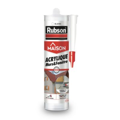Mastic murs et fenêtres Rubson blanc 280ml - Rubson