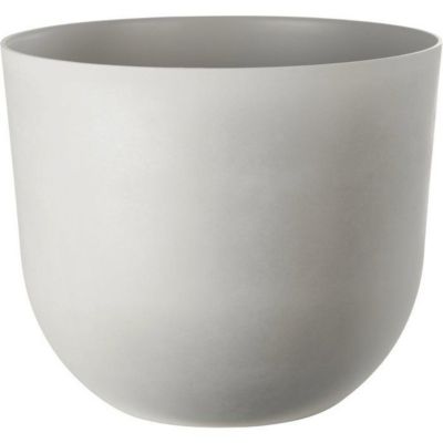 Pot de fleurs rond GARDEN ID Swing Round Ø 30 13 H 25 cm Pierre - vue 2