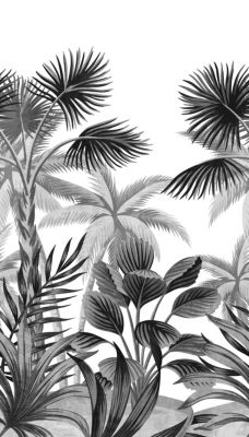 Papier peint panoramique Grandeco graphic jungle L.280 x l.159 cm