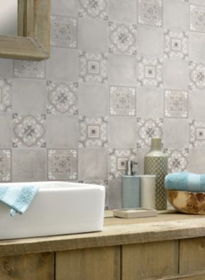 Lambris PVC aspect carreaux de ciment (vendu à la botte)