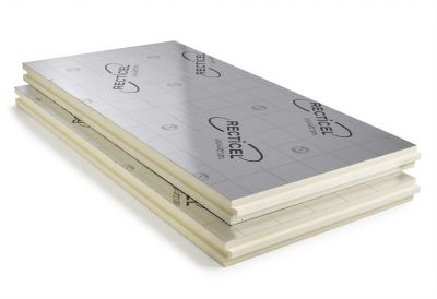 Panneau d'isolation thermique Polyuréthane Fitforall Recticel L. 1.20 x l. 2.50 m. Ep. 82 mm R. 3,7 