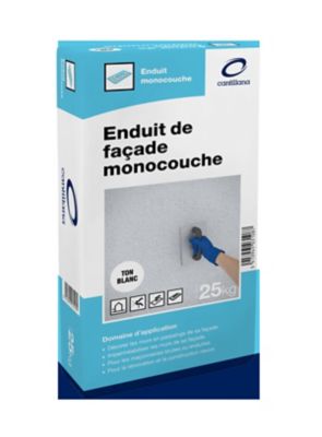 Enduit de façade monocouche - ton blanc
