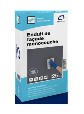Enduit de façade monocouche - ton gris foncé