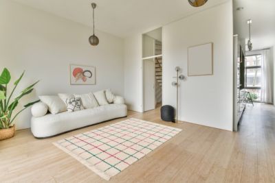 Tapis d’intérieur décoratif motifs quadrillé rose et vert 230x160 cm Balta - Balta