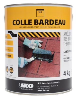 Colle à froid bitumineuse pour bardeau, pot de 4 kg