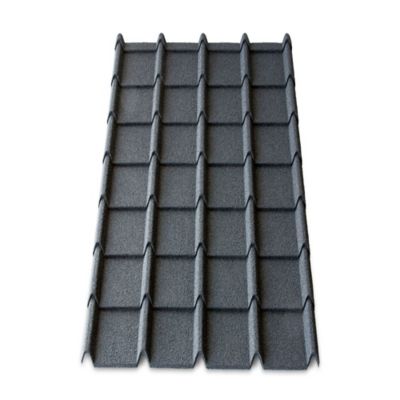 Plaque métal Easy-tuile Linéa 113 x 86 cm anthracite (vendue à la plaque)