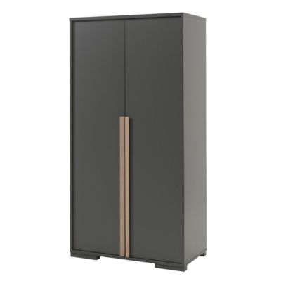 Armoire 2 Portes "London" 195cm Gris Anthracite