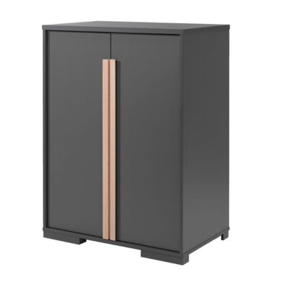 Armoire 2 Portes "London" 116cm Anthracite