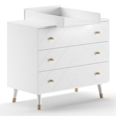 Commode Avec Plan à Langer "Billy" 100cm Blanc