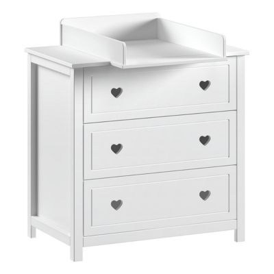 Commode Avec Plan à Langer "Amori" 100cm Blanc