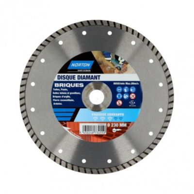 NORTON Disque diamant travaux courants brique 230