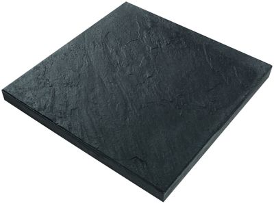 Dalle béton effet ardoise L. 50 cm x l. 50 cm gris anthracite