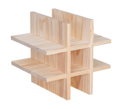 Range bouteilles en pin massif 9 bouteilles