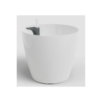Artevasi Pot de fleurs San Remo SWS 30 BR - Plastique - Blanc - Ø30 x H27 cm - 14 5 L - Int/Ext - vue 2