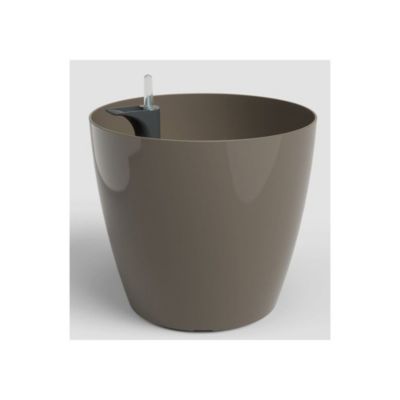 Artevasi Pot de fleurs San Remo SWS 36 BR - Plastique - Taupe - Ø36 x H33 5 cm - 25 L - Int/Ext - Marron - vue 2