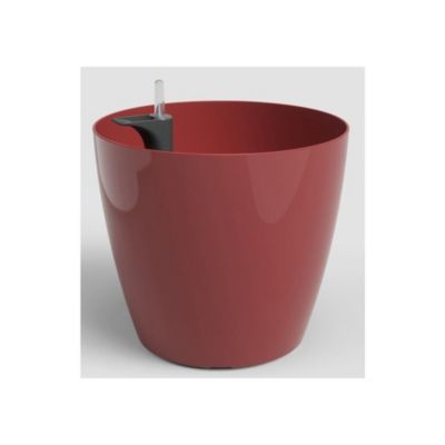 Artevasi Cache-pot autonebutant San Remo 30 cm rouge fonce en plastique resistant UV - vue 2