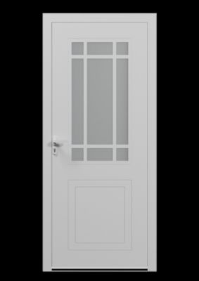 Porte d'entrée alu blanc Betina H.215 x l.90 cm poussant droit
