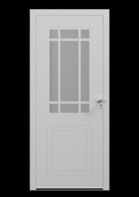 Porte d'entrée alu blanc Betina H.215 x l.90 cm poussant gauche