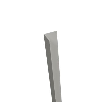 Profil de finition extérieur pour porte d'entrée aluminium L.218 x l. 3cm blanc ral 9003MAT G85
