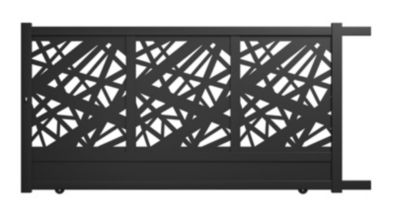 Portail coulissant 4ALU aluminium Arradon gris 7016 - 410 x h.160 cm