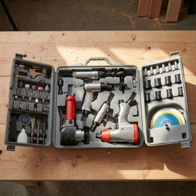 Kit Outils Et Accessoires Pneumatiques DeVilbiss Air Power - Pièces Manquantes, Occasion