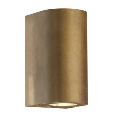 Applique murale Nordlux luminaire Extérieur CANTO Maxi 2 Éclairage Mural Lumière vers le haut et vers le bas Brass Laiton H.17 - vue 2