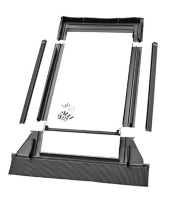 Raccord fenêtre de toit simple sur tuiles Velux EDW MK04 gris