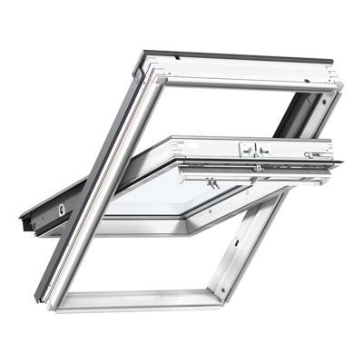 VELUX Fen&ecirc;tre de toit &agrave; rotation  Standard Whitefinish - bois peint en blanc L. 114 x H. 140 cm (GGL 2054 SK08)