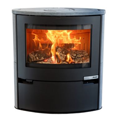 Poêle à  bois en acier Aduro 15SK gris / stéatite noir 6 5 kW 140m²