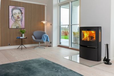 Poêle à bois en acier Aduro 21 noir 6.5kW 140m²
