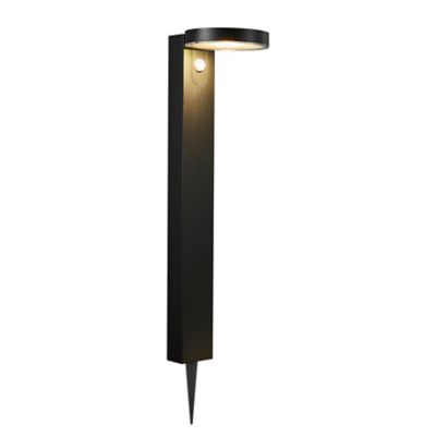 Potelet extérieur LED intégrée solaire à piquer noir IP44 blanc chaud 15 x 60 cm