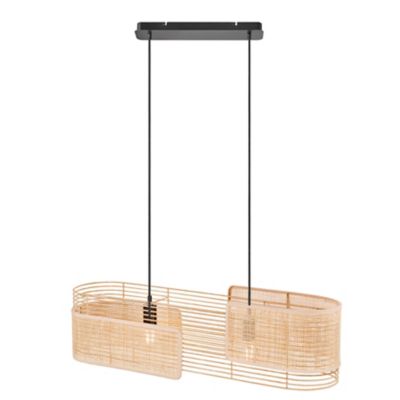 Suspension Jaffna 2 lumières réglable E27 IP20 60W Nordlux naturel