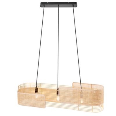 Suspension Jaffna 3 lumières réglable E27 IP20 60W Nordlux naturel
